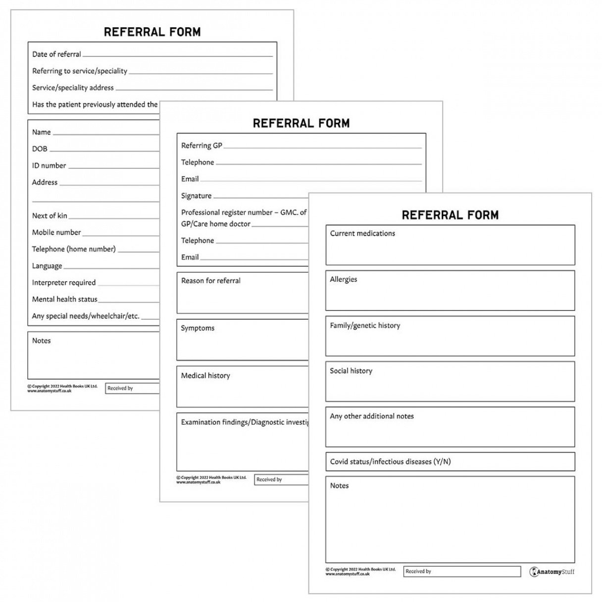 Generic Referral Forms PDF Pack  Printable Referral Forms