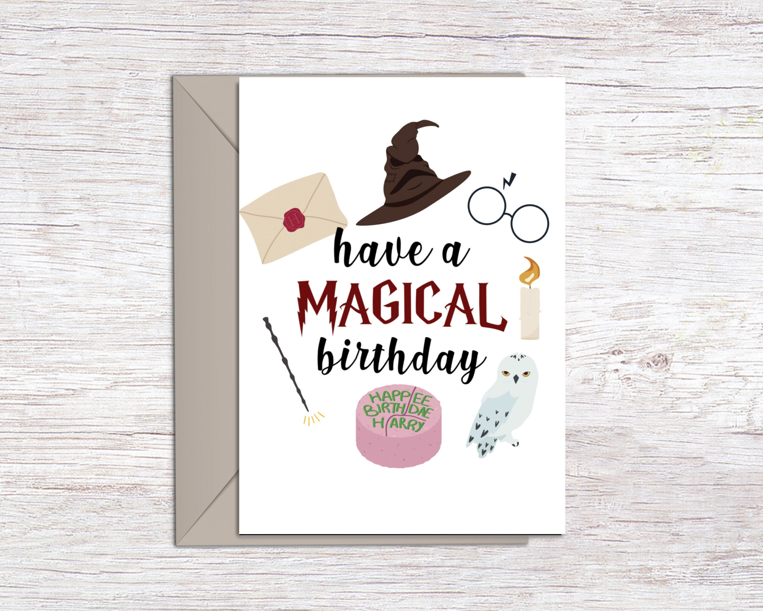 Harry Potter Birthday Card, Printable Birthday Card, Birthday Card for  Friend, Funny Birthday Card, Instant Download PDF JPG