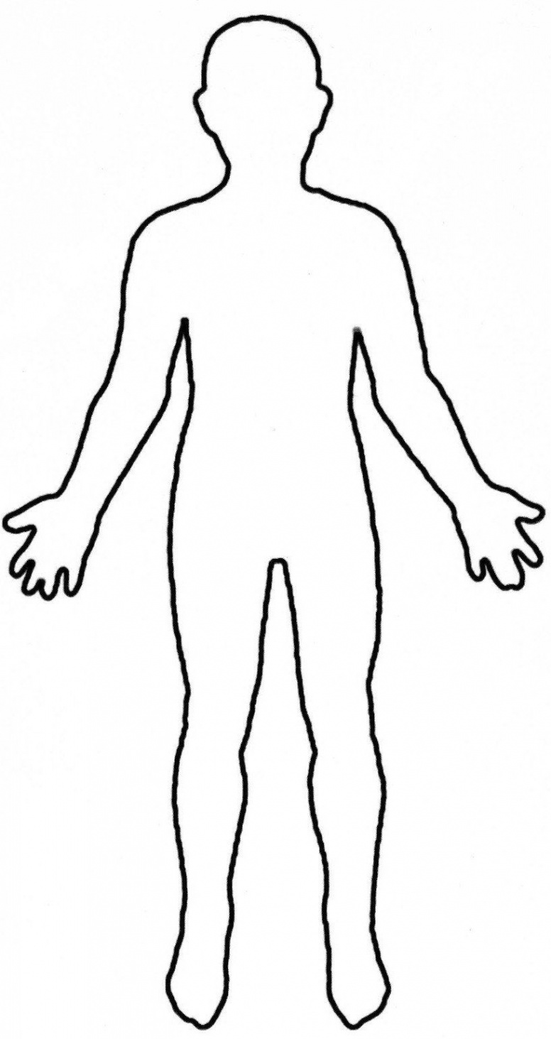 Human Body Outline Printable Human Body Outline Printable  Body