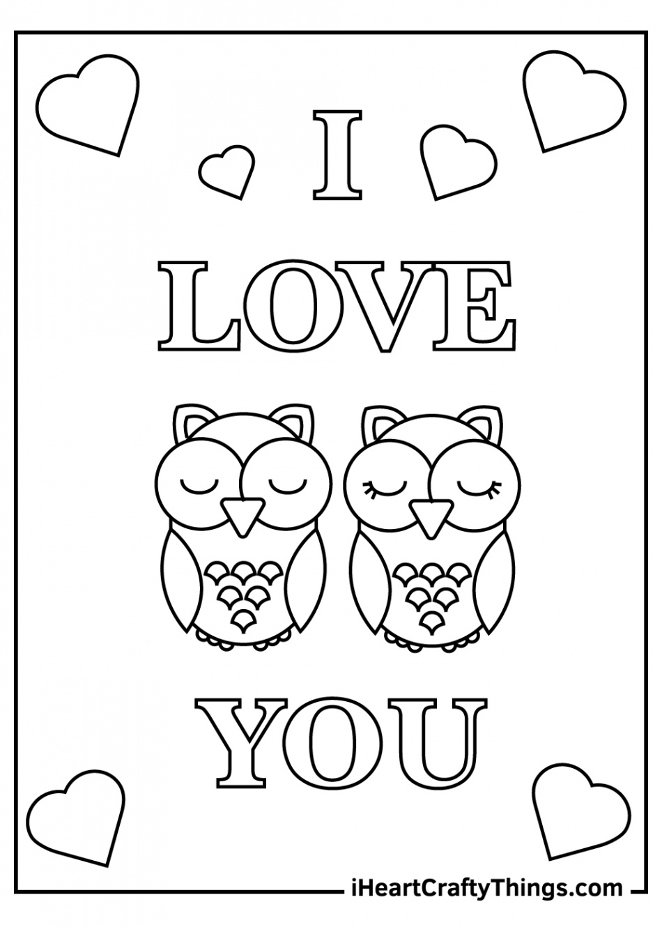 I Love You Coloring Pages (% Free Printables)