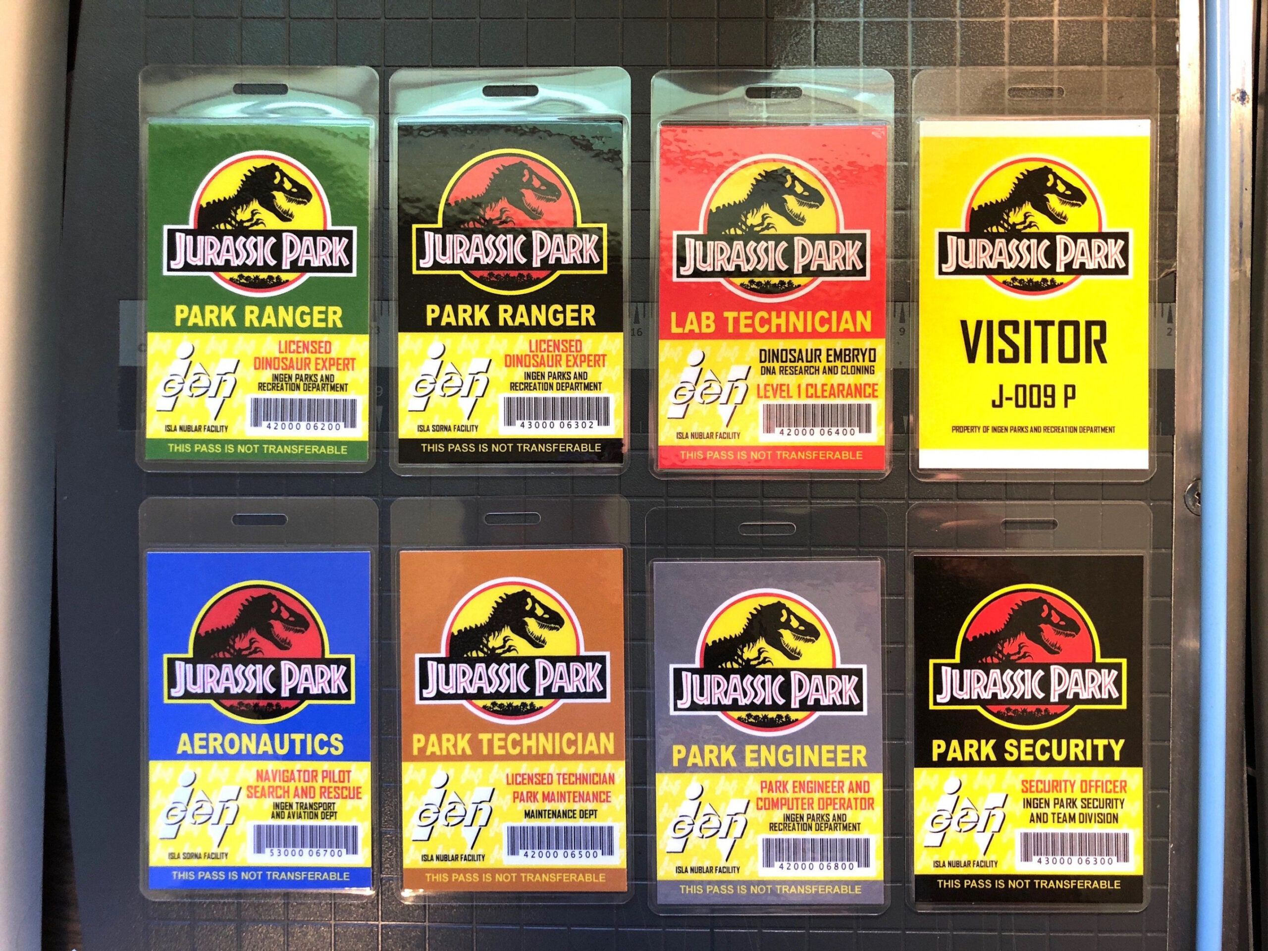 Jurassic Park ID Badge Collection  Design Combo PDF - Etsy Canada