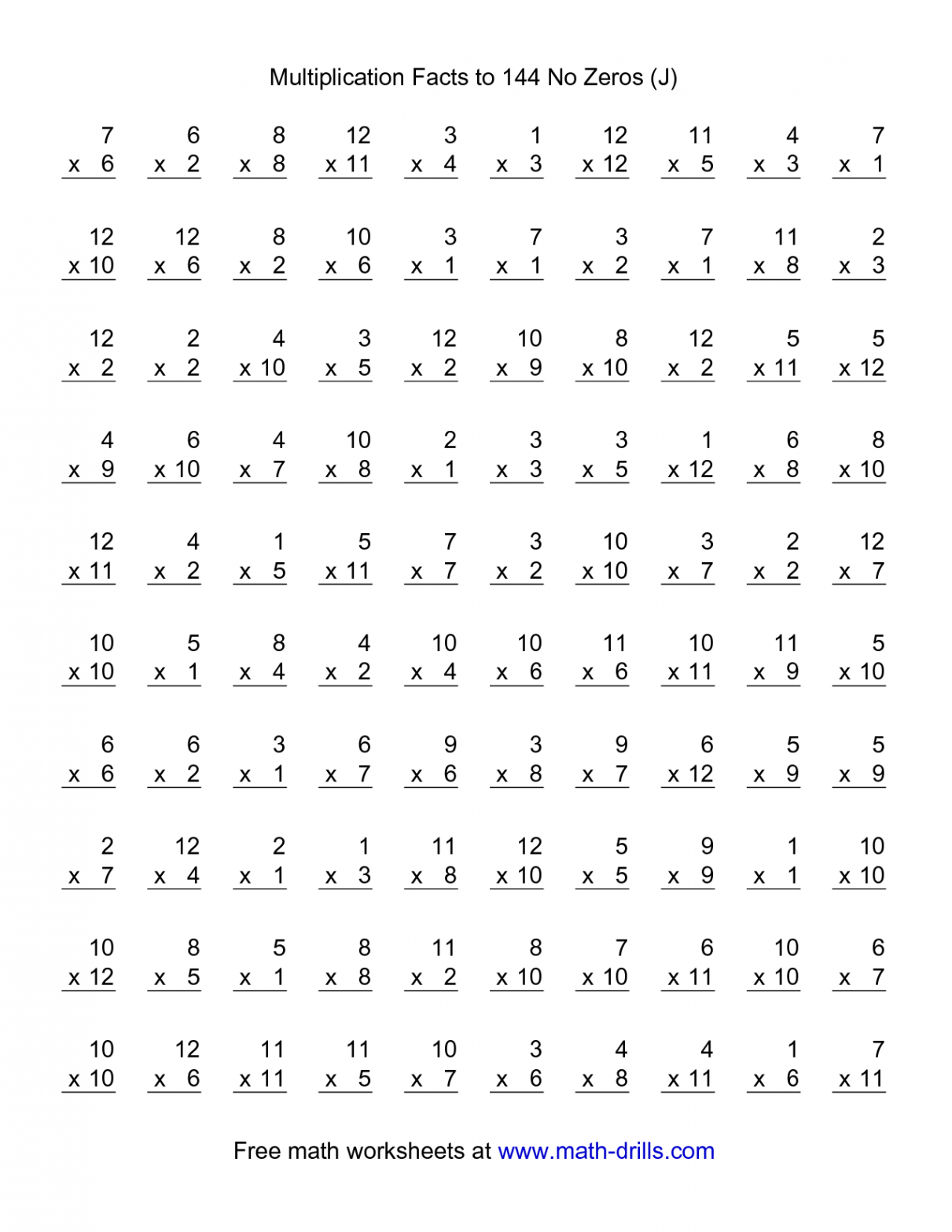 Multiplication Worksheets  2  Multiplication worksheets