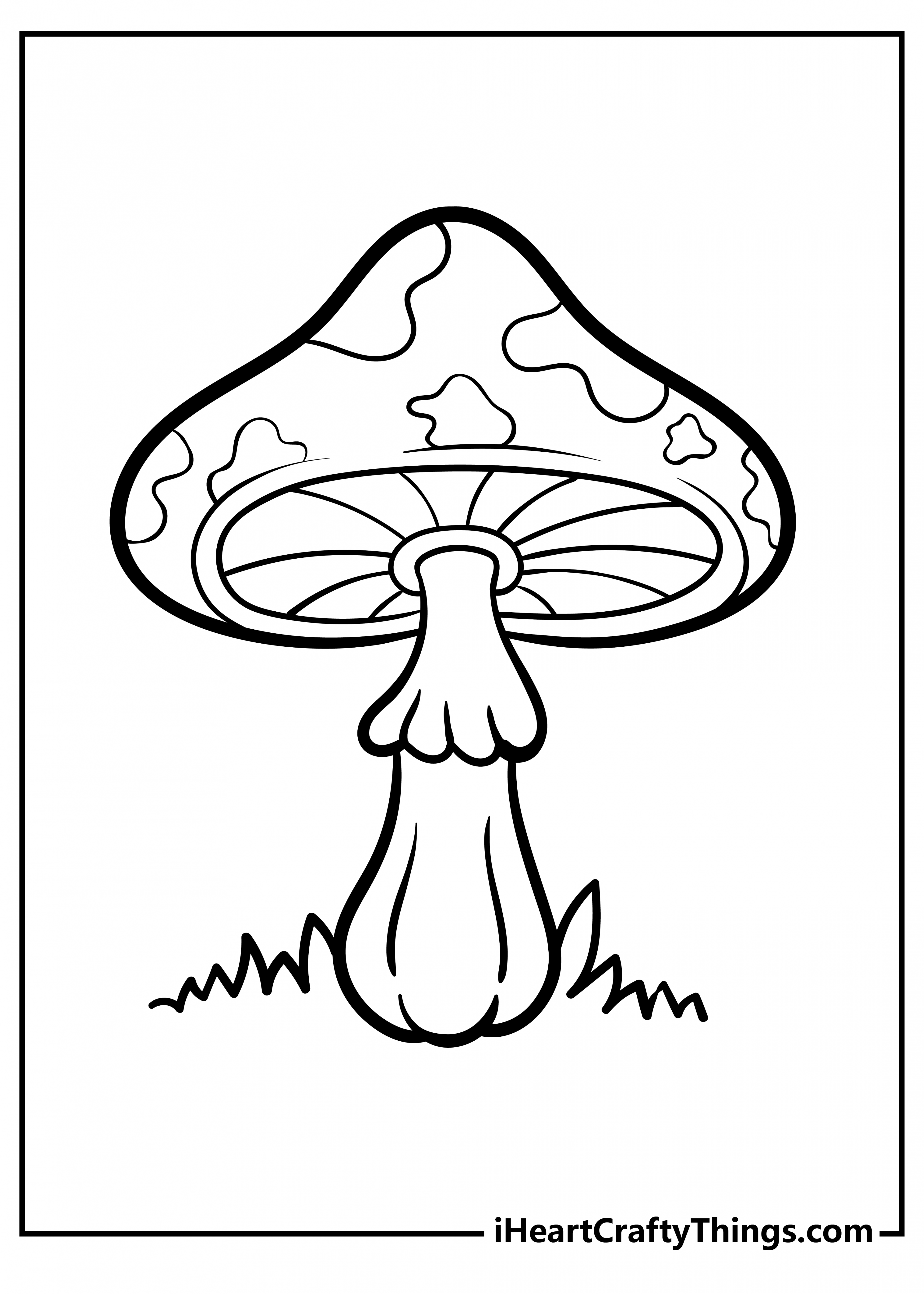 Mushroom Coloring Pages (% Free Printables)