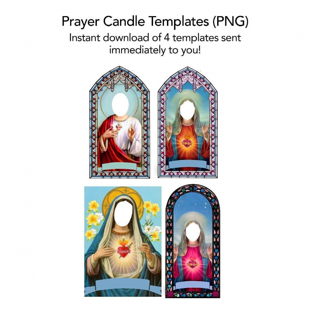 PNG Prayer Candle Templates set of  Digital Download Templates