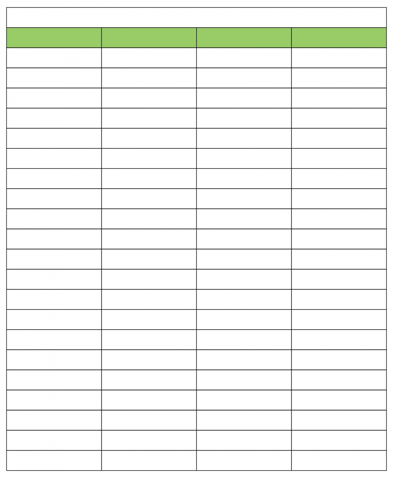 Printable Blank  Column Chart Templates  Templates printable