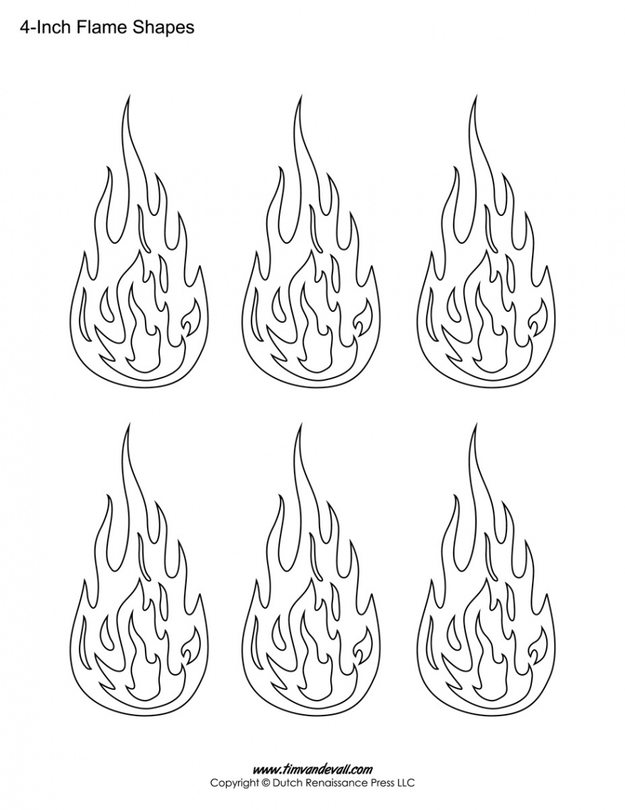 Printable Flame Stickers & Flame Templates – Tim