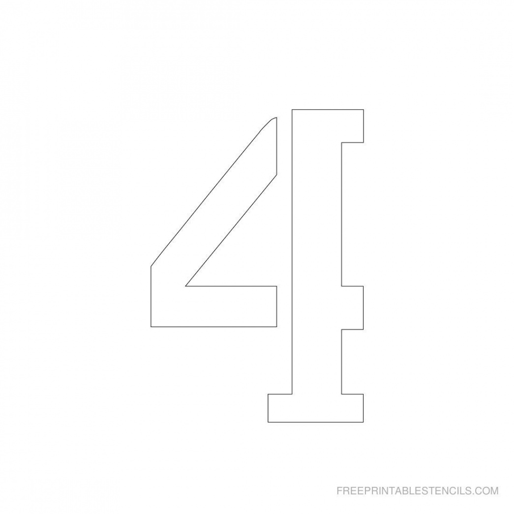 Printable  inch Number Stencil   Number stencils, Free stencils