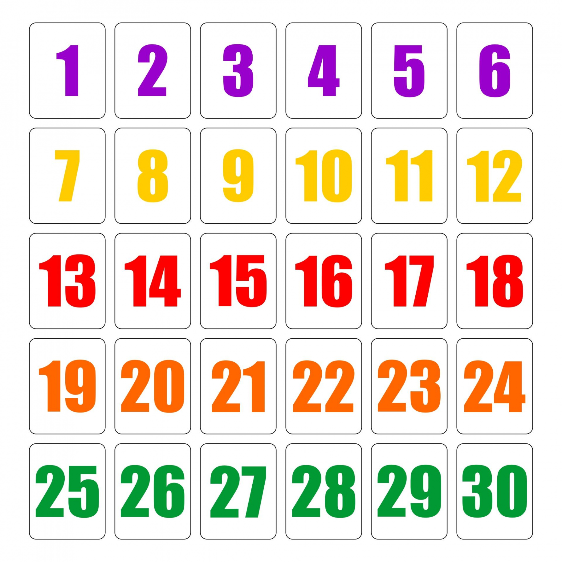 Printable Number Cards    Printable numbers, Free printable