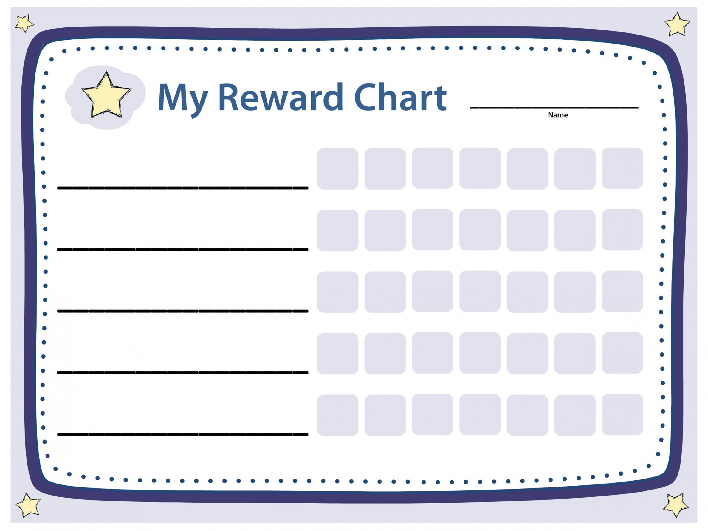 Printable Reward Charts for Kids (PDF, Excel & Word)  Reward