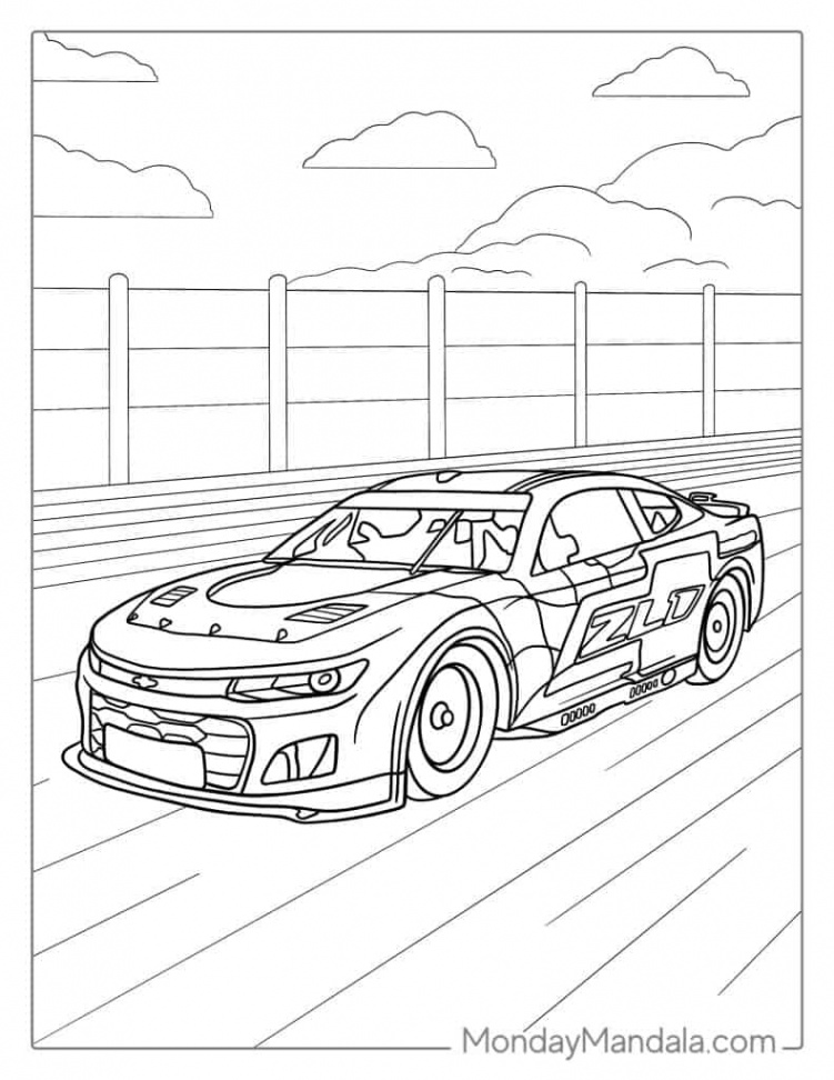 Race Car Coloring Pages (Free PDF Printables)