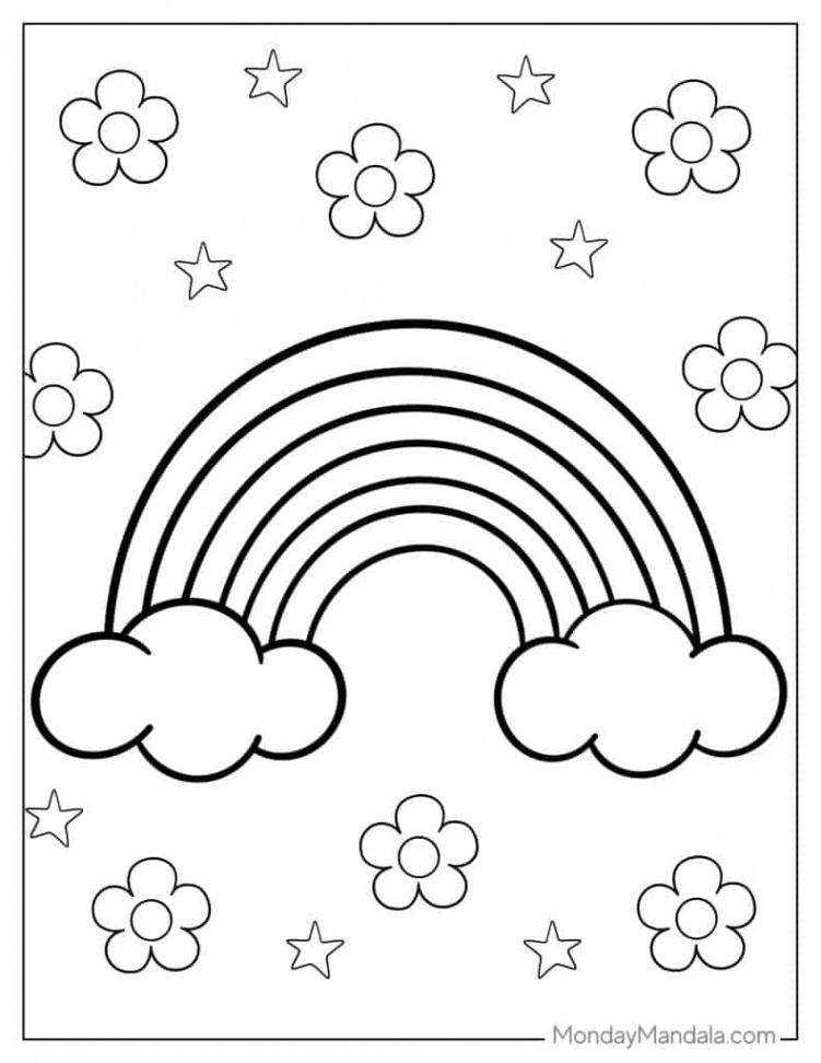 Rainbow Coloring Pages (Free PDF Printables)