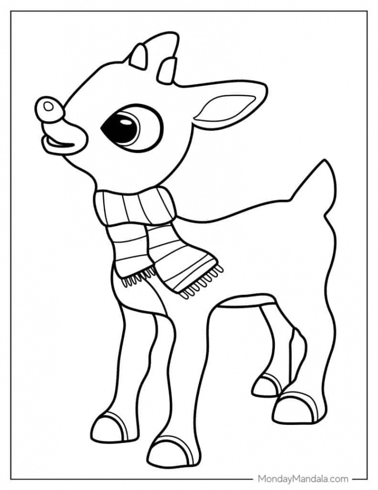 Rudolph Coloring Pages (Free PDF Printables)