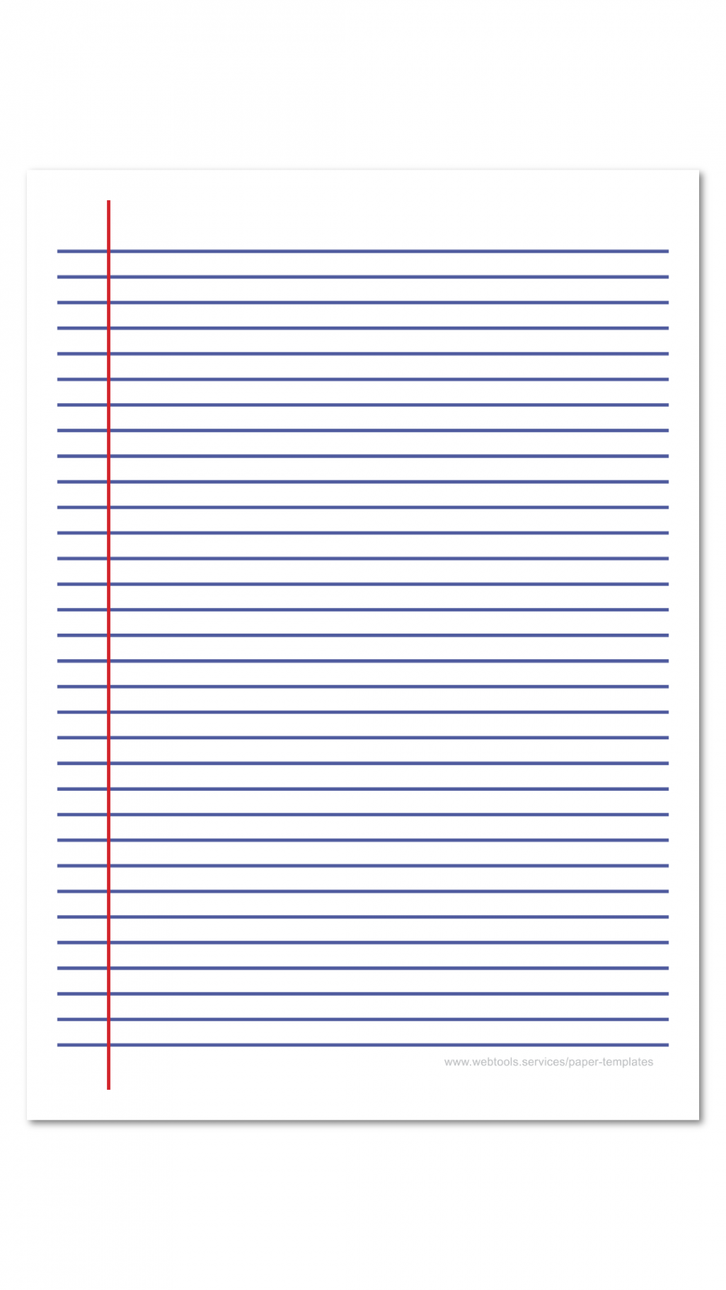 Webtools - Wide Ruled Paper