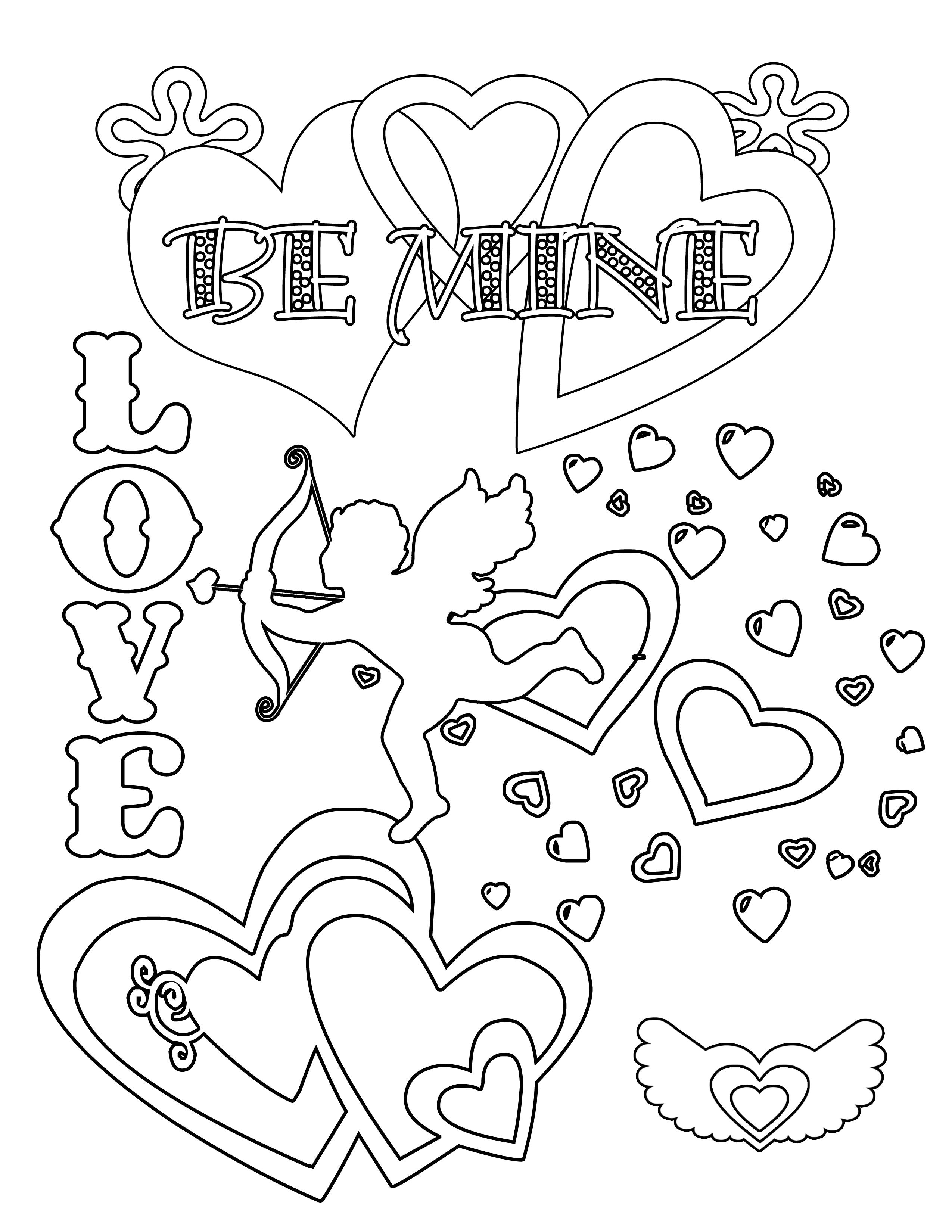 Best 108+Valentine Coloring Pages