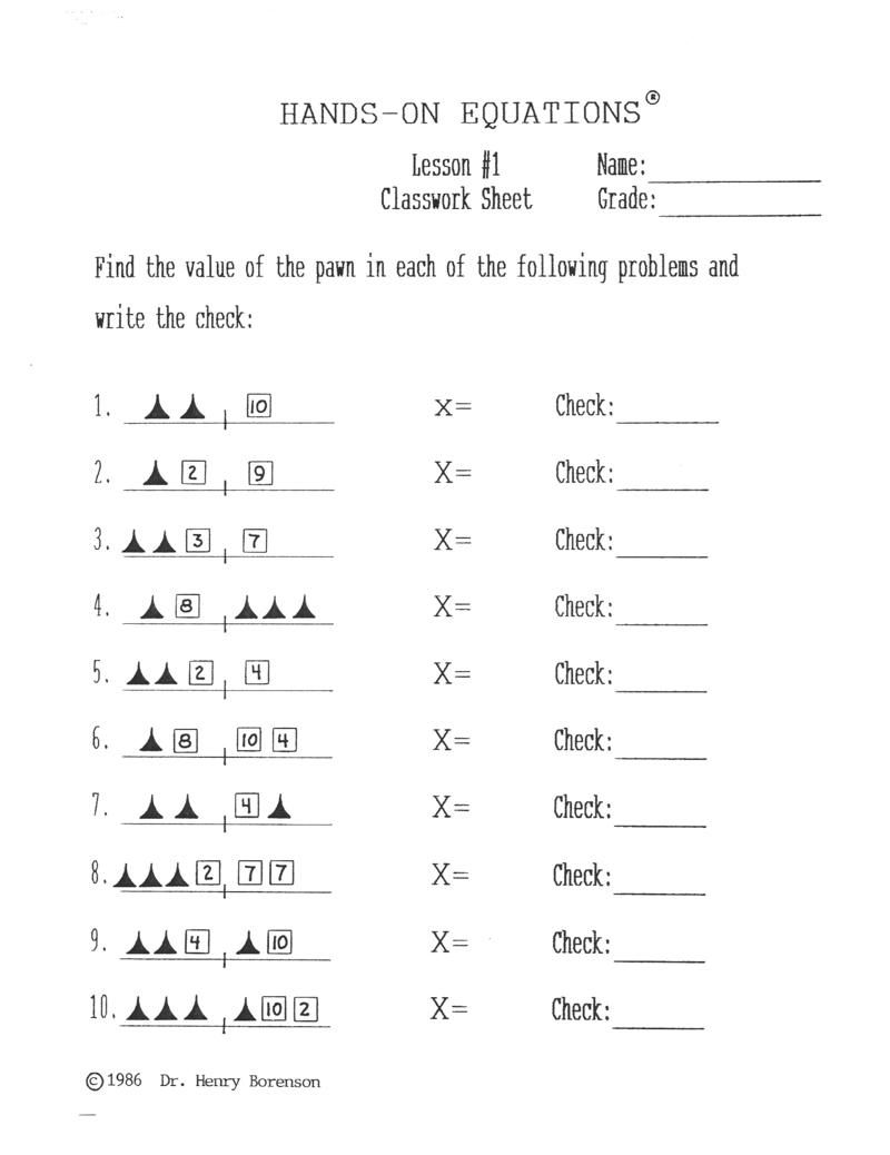 Solve One And Two Step Equations Worksheet 80