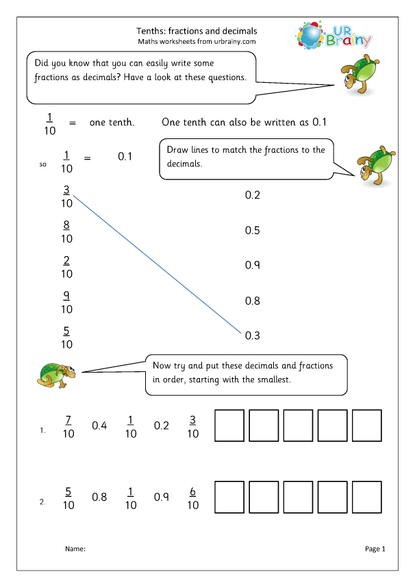 80 Printable Fractions and Decimals Worksheets 63