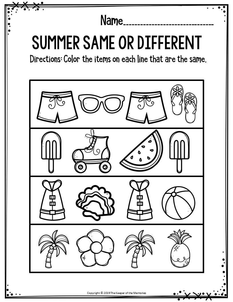 Best 45 Summer Holiday Worksheets For Preschool Ideas 41