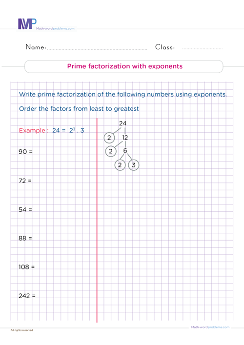 Best 50 Prime Factorization Worksheets Ideas 7