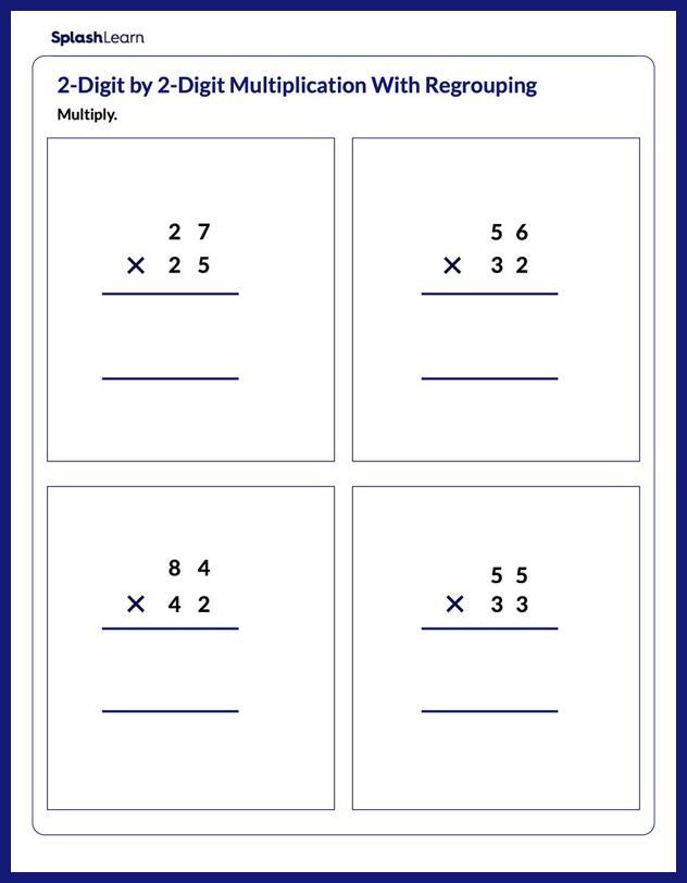 Double Digit Multiplication Examples