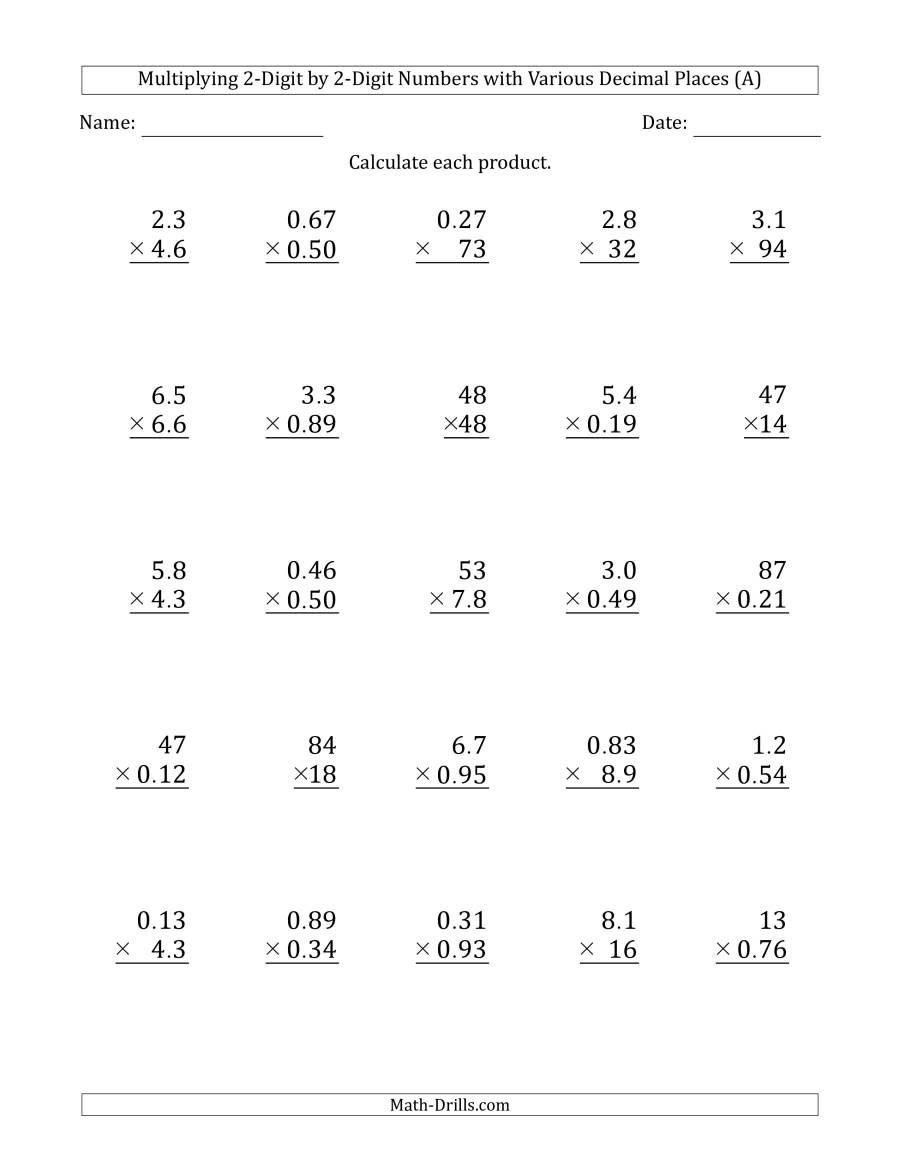 Math Worksheets 2 Digit Addition No Regrouping