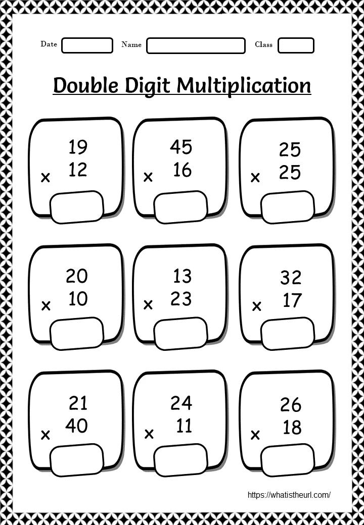 Multiplication 2 Digit Coloring Worksheets