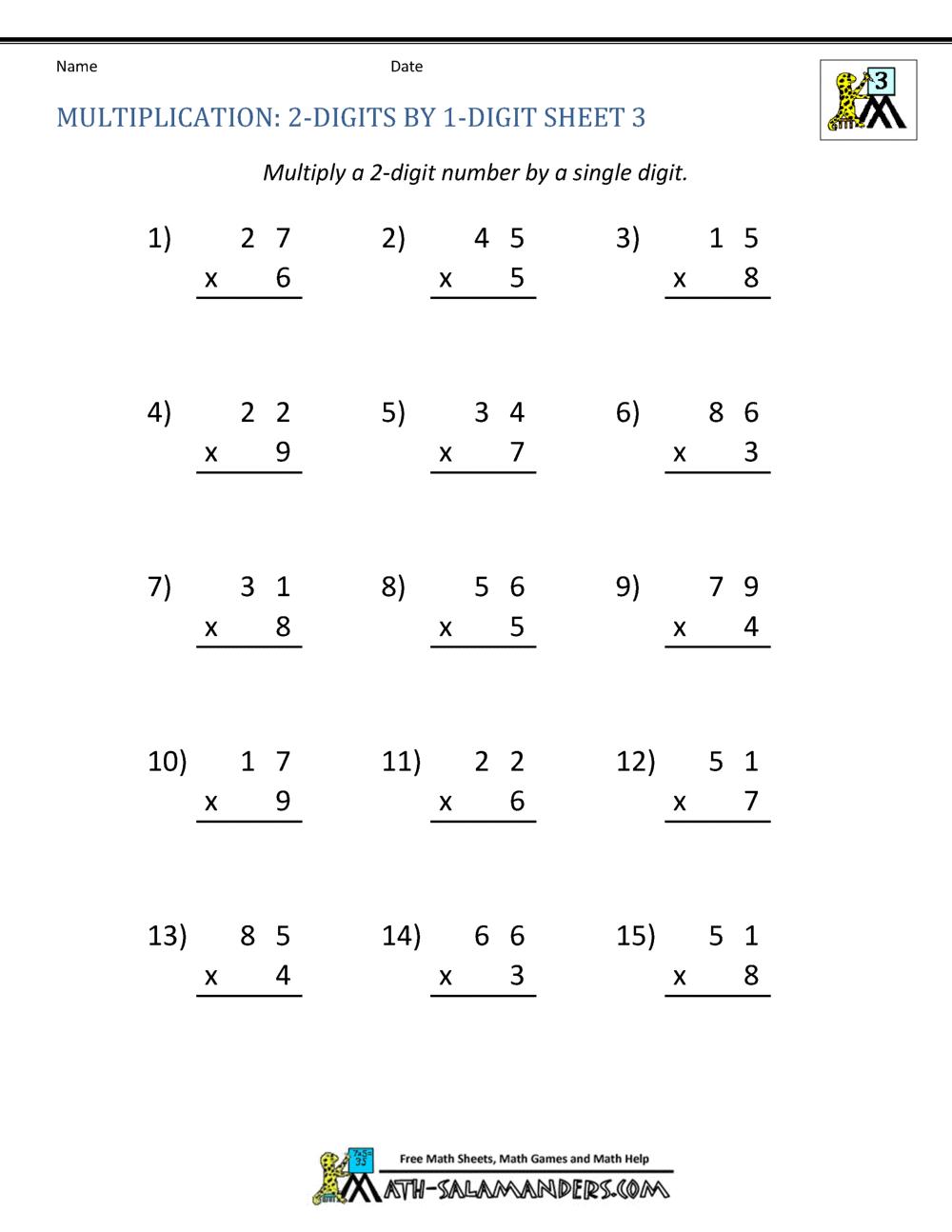 Multiplying Decimals Worksheets 2 Digit