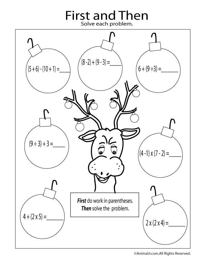 20 4Th Grade Math Worksheets Christmas Free