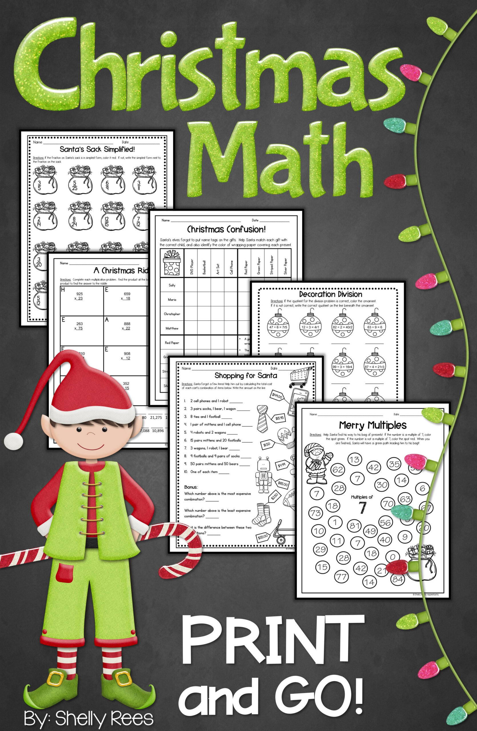 20 4Th Grade Math Worksheets Christmas Free