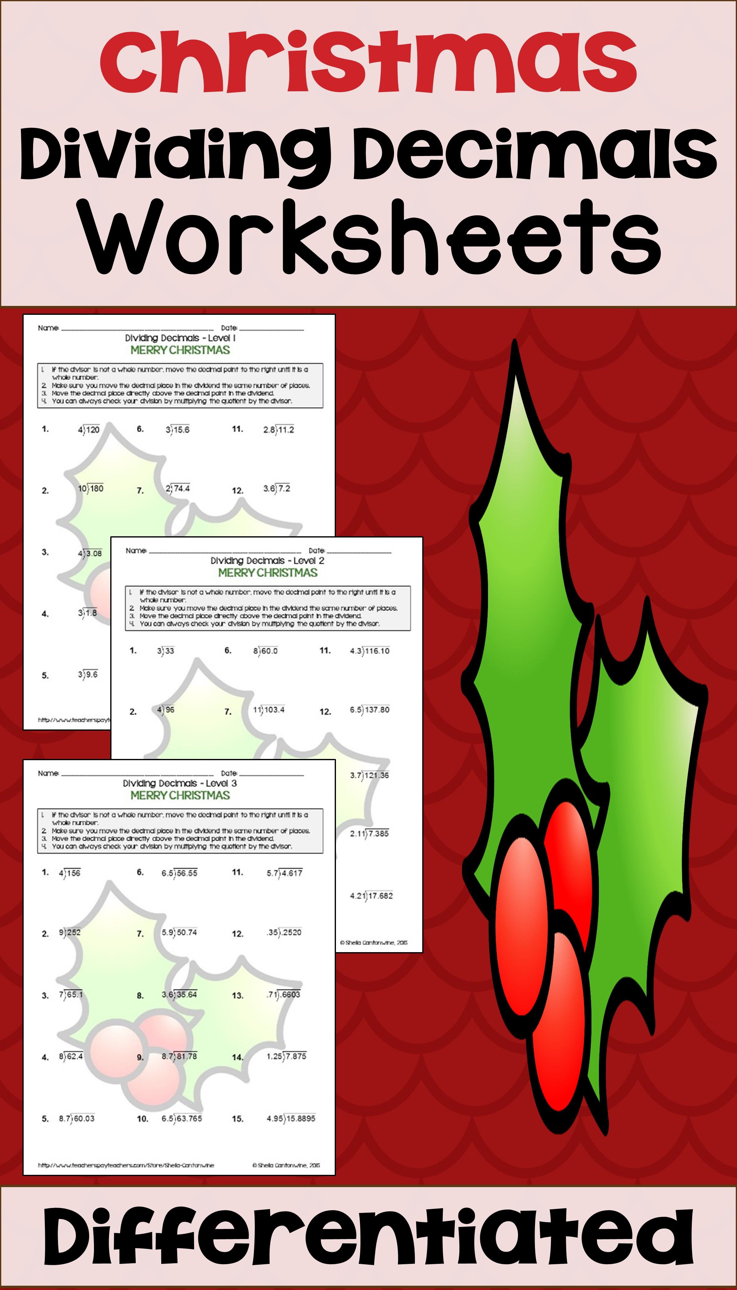 20 4Th Grade Math Worksheets Christmas Free