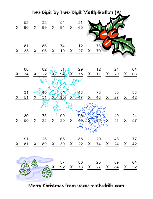 20 4Th Grade Math Worksheets Christmas Free