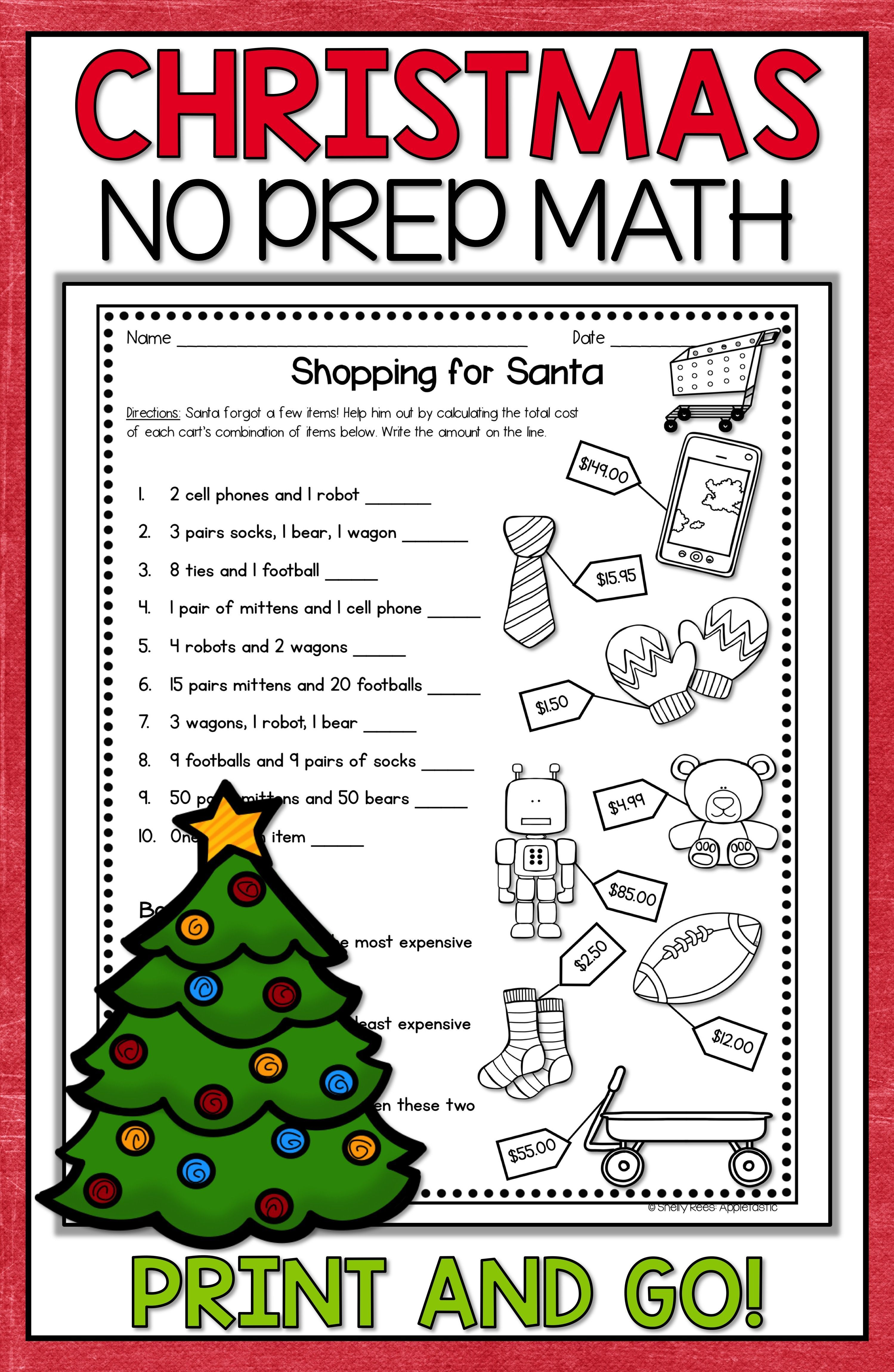 20 4Th Grade Math Worksheets Christmas Pdf