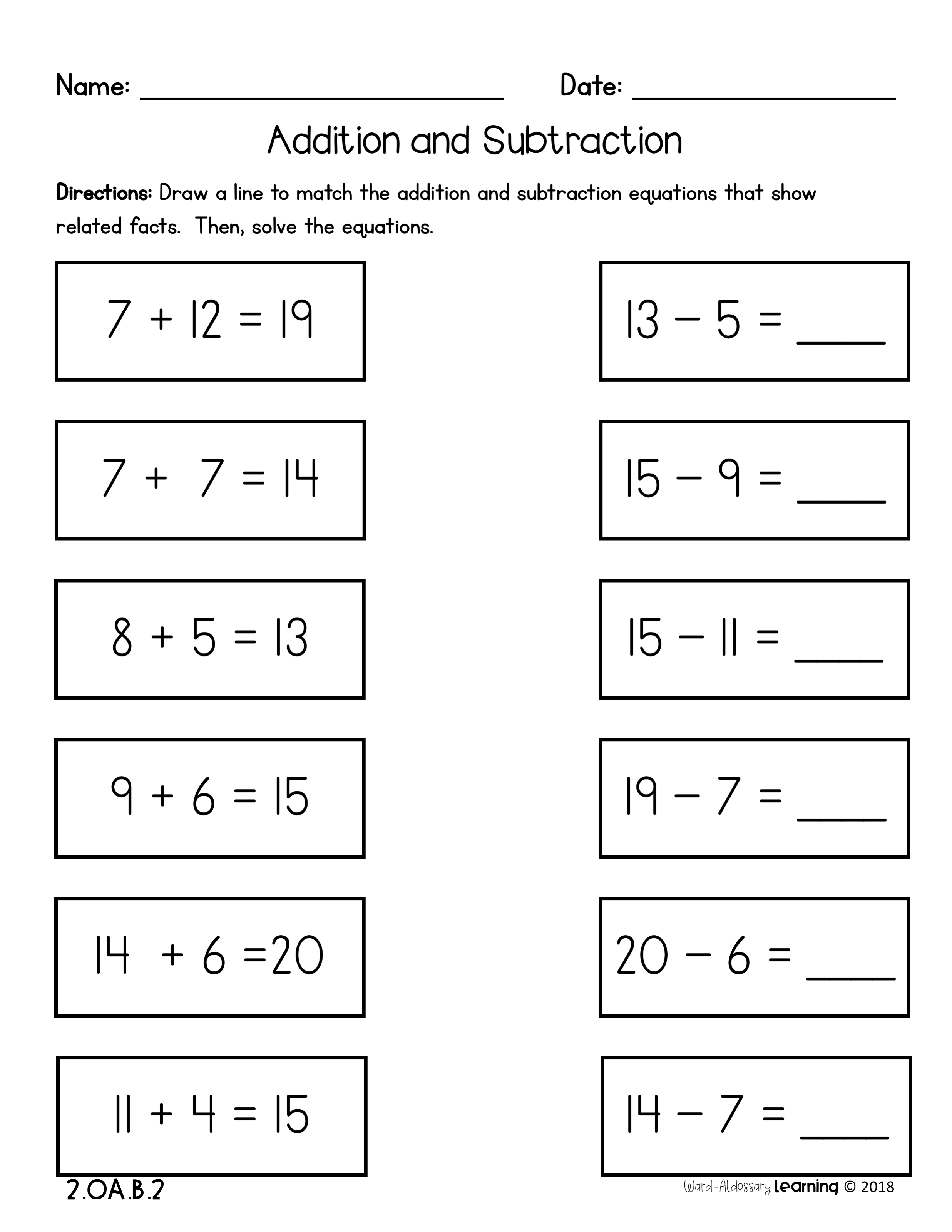 20 Addition For 2Nd Grade Worksheets Free