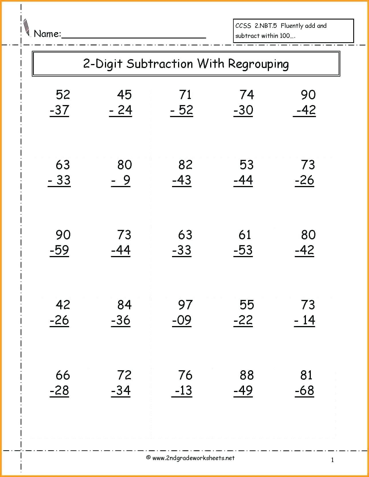 20 Addition For 2Nd Grade Worksheets Pdf