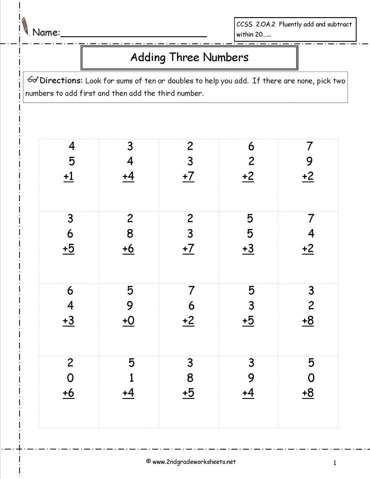 20 Addition For 2Nd Grade Worksheets Pdf