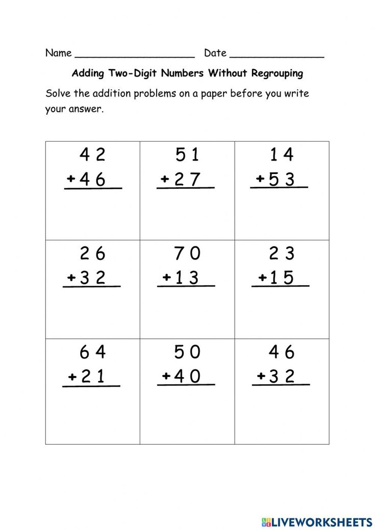 20 Addition Without Regrouping Worksheets For Grade 1 Free