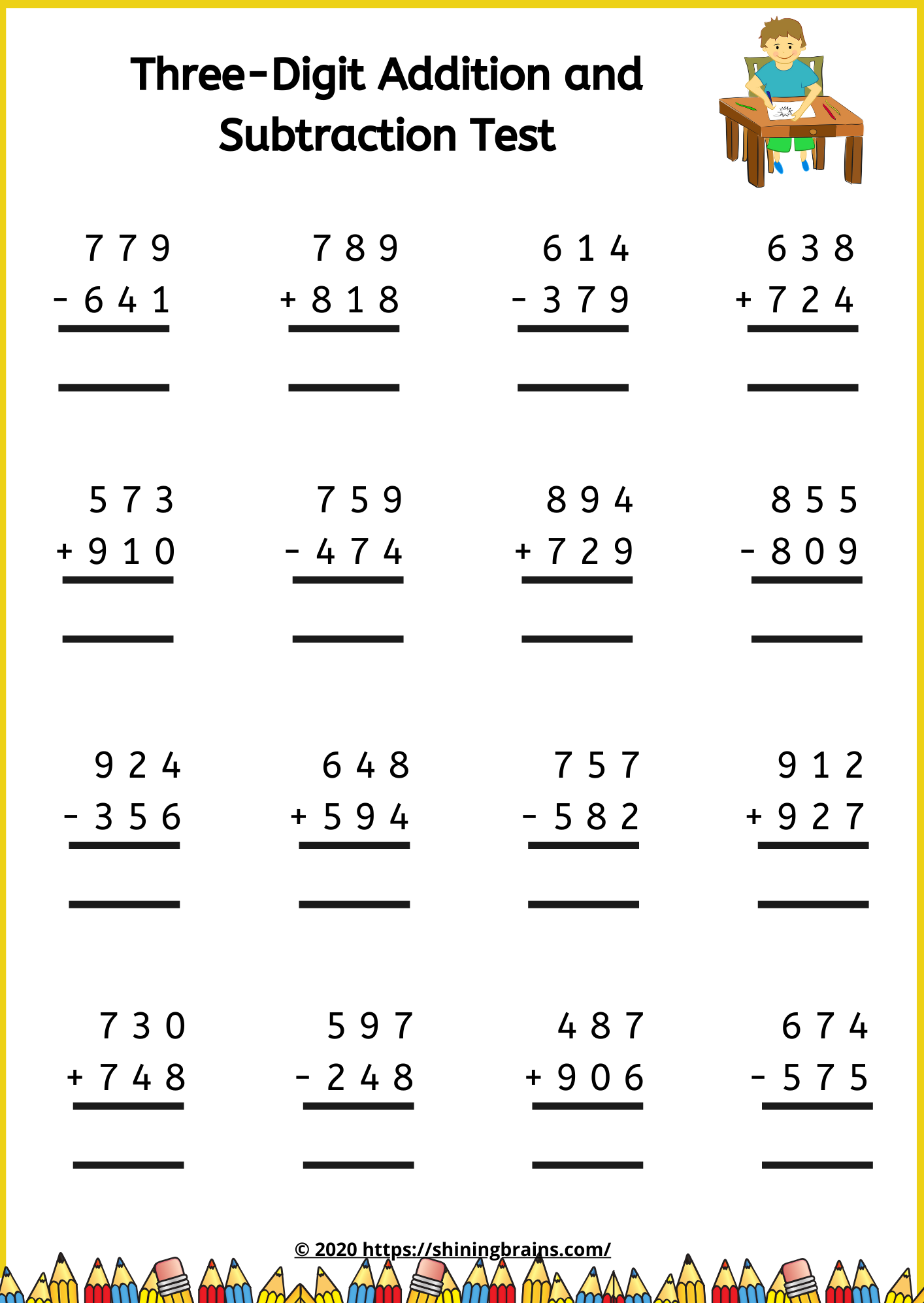 20 Addition Without Regrouping Worksheets For Grade 1 Free