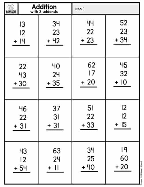 20 Addition Without Regrouping Worksheets For Grade 1 Free