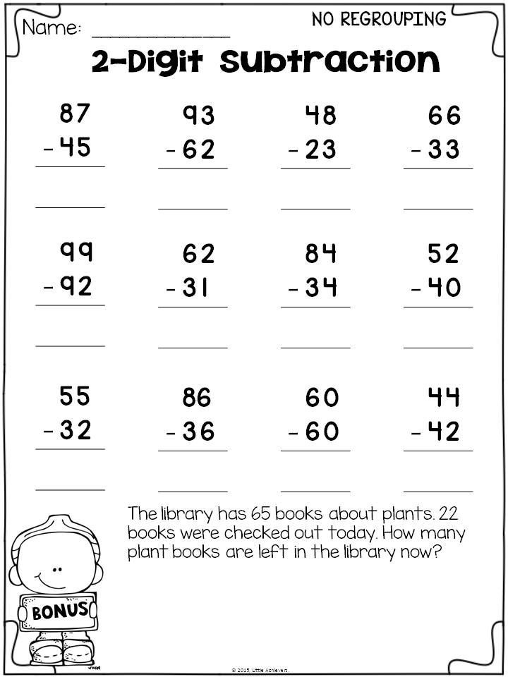 20 Addition Without Regrouping Worksheets For Grade 1 Free