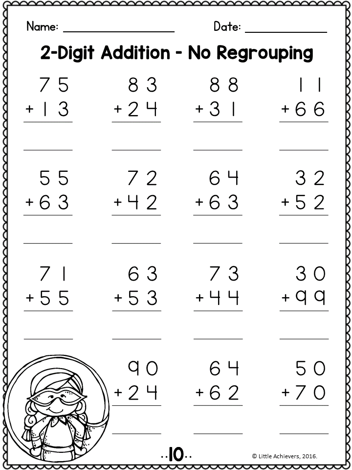 20 Addition Without Regrouping Worksheets For Grade 1 Free