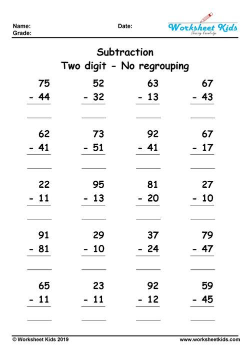 20 Addition Without Regrouping Worksheets For Grade 1 Pdf