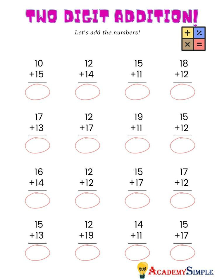 20 Addition Without Regrouping Worksheets For Grade 1 Pdf