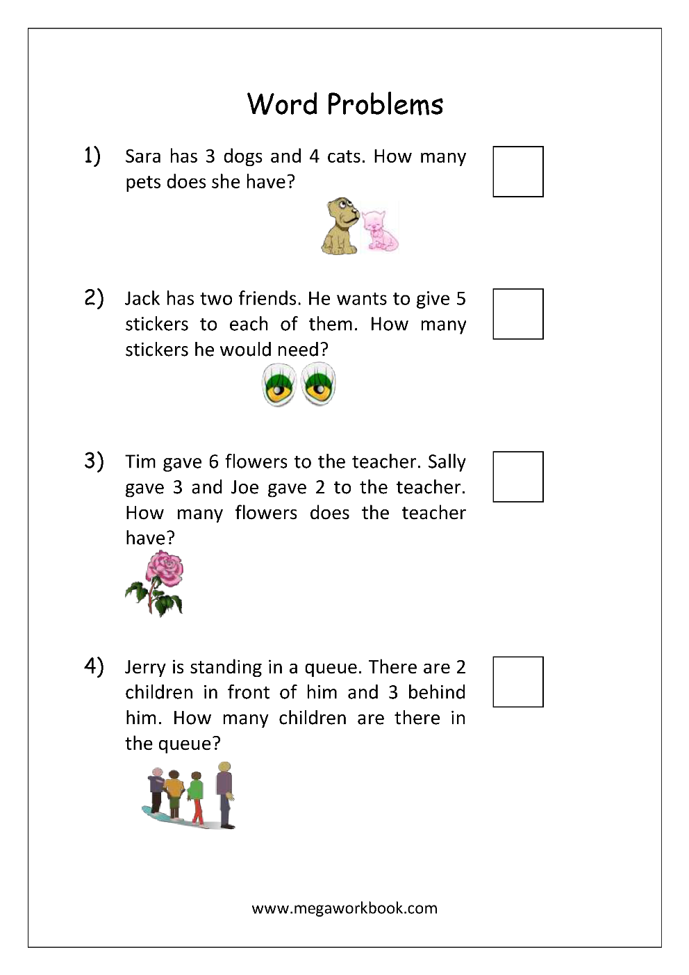 20 Addition Worksheets For Class 1 Free