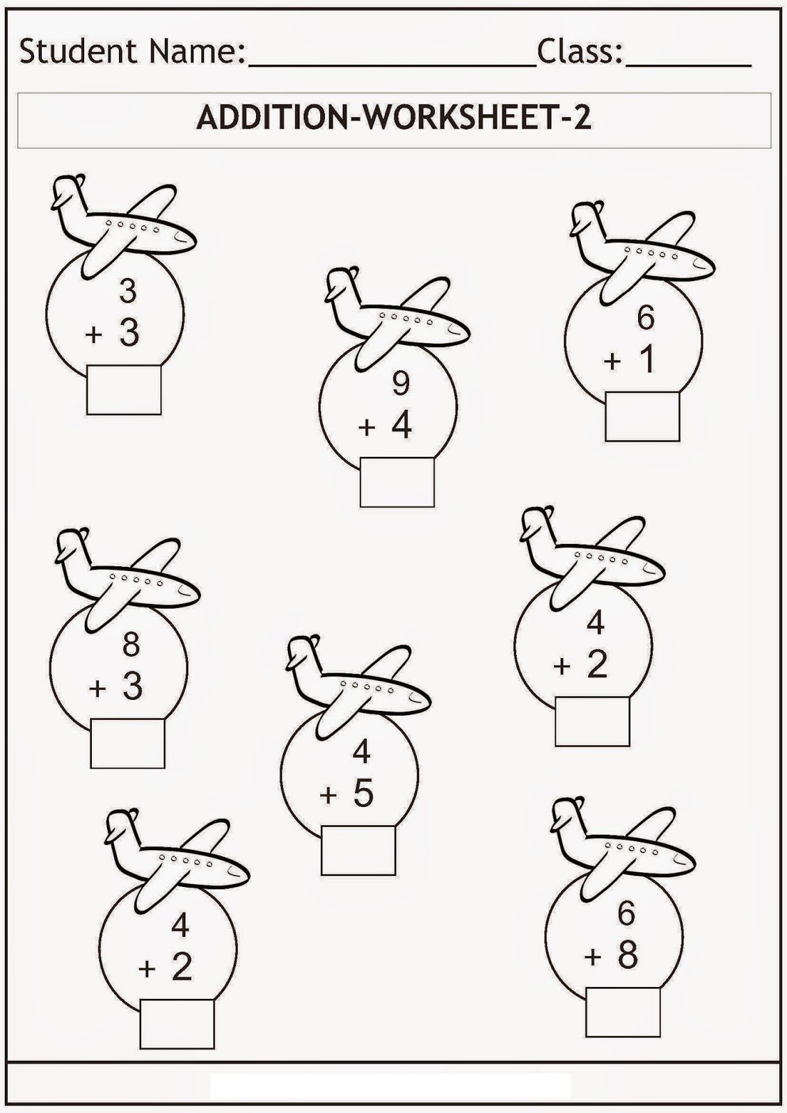 20 Addition Worksheets For Class 1 Free