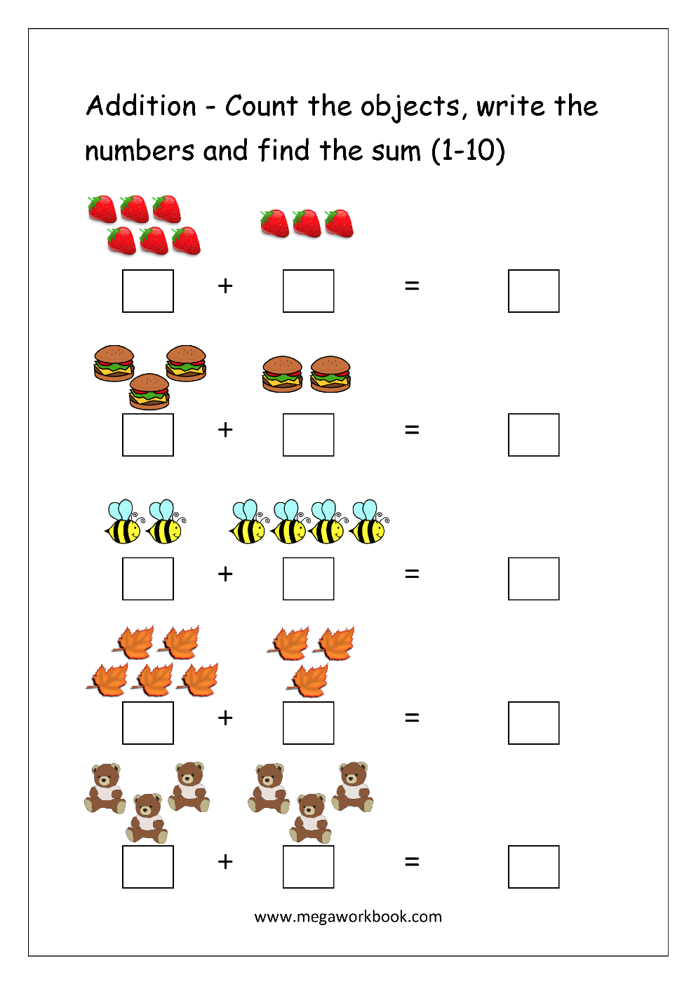 20 Addition Worksheets For Class 1 Pdf