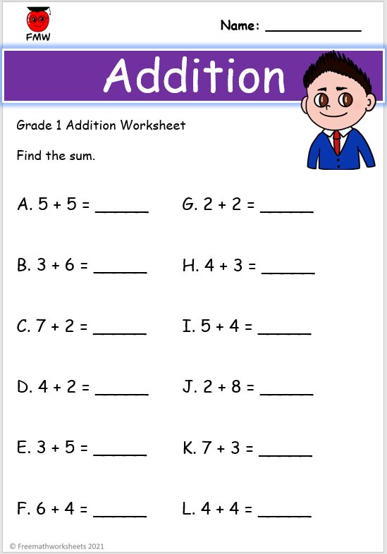 20 Addition Worksheets Grade 1 Missing Pdf