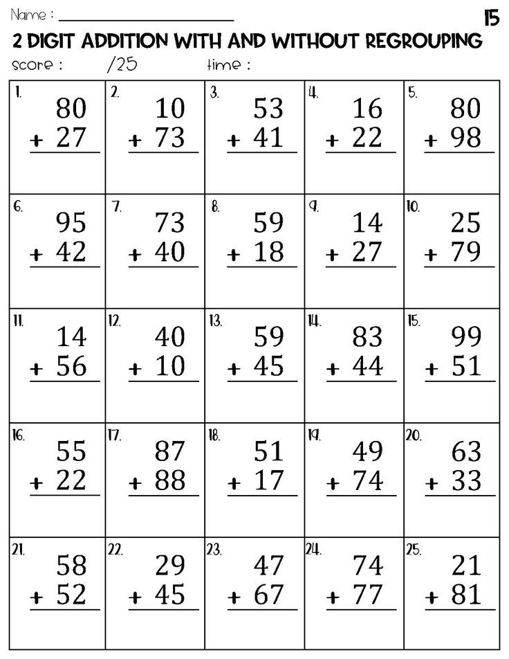 20 Addition Worksheets Grade 1 Three Digit Free