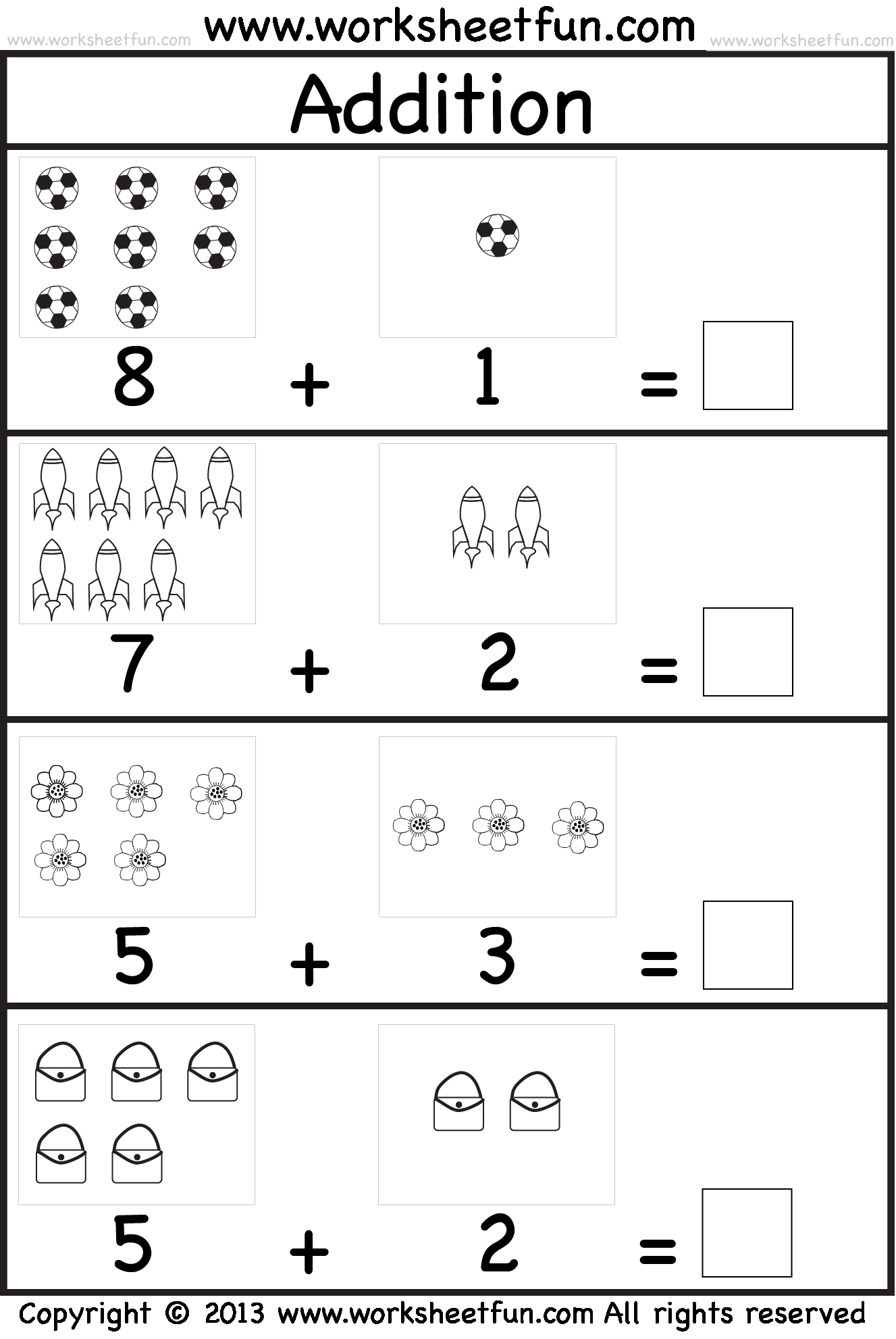 20 Addition Worksheets Kindergarten 2 Free