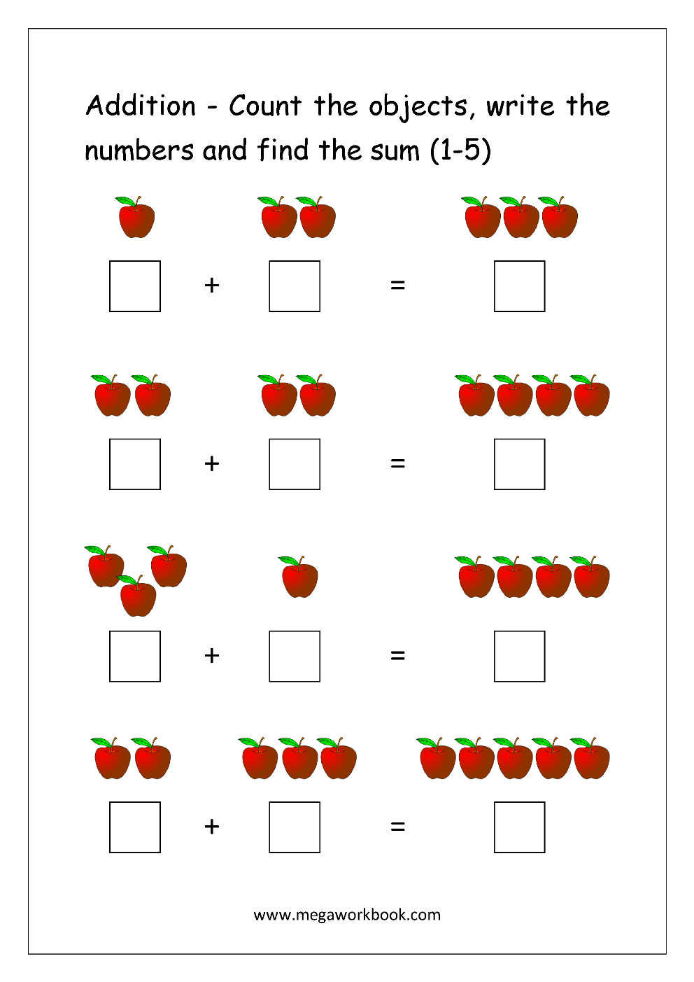 20 Addition Worksheets Kindergarten 2 Free