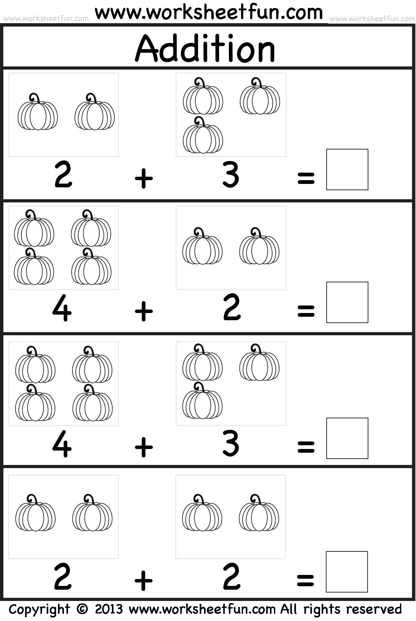 20 Addition Worksheets Kindergarten 2 Free