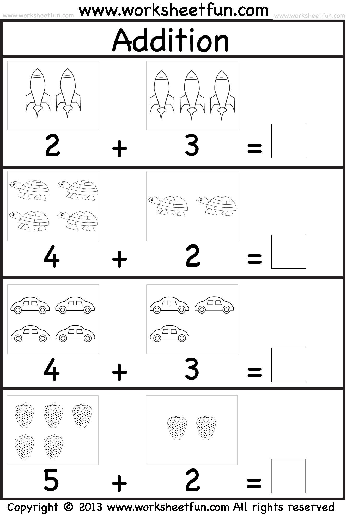 20 Addition Worksheets Kindergarten 2 Free